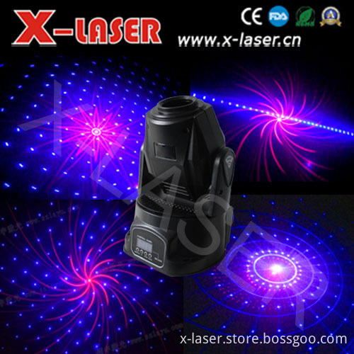 Red & Blue Kaleidoscope Laser Light / Moving Head Laser Light